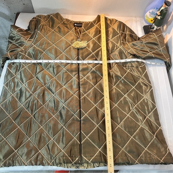 Woman’s formal jacket blazer size 1X plus size gold diamond wedding winter - Picture 14 of 14